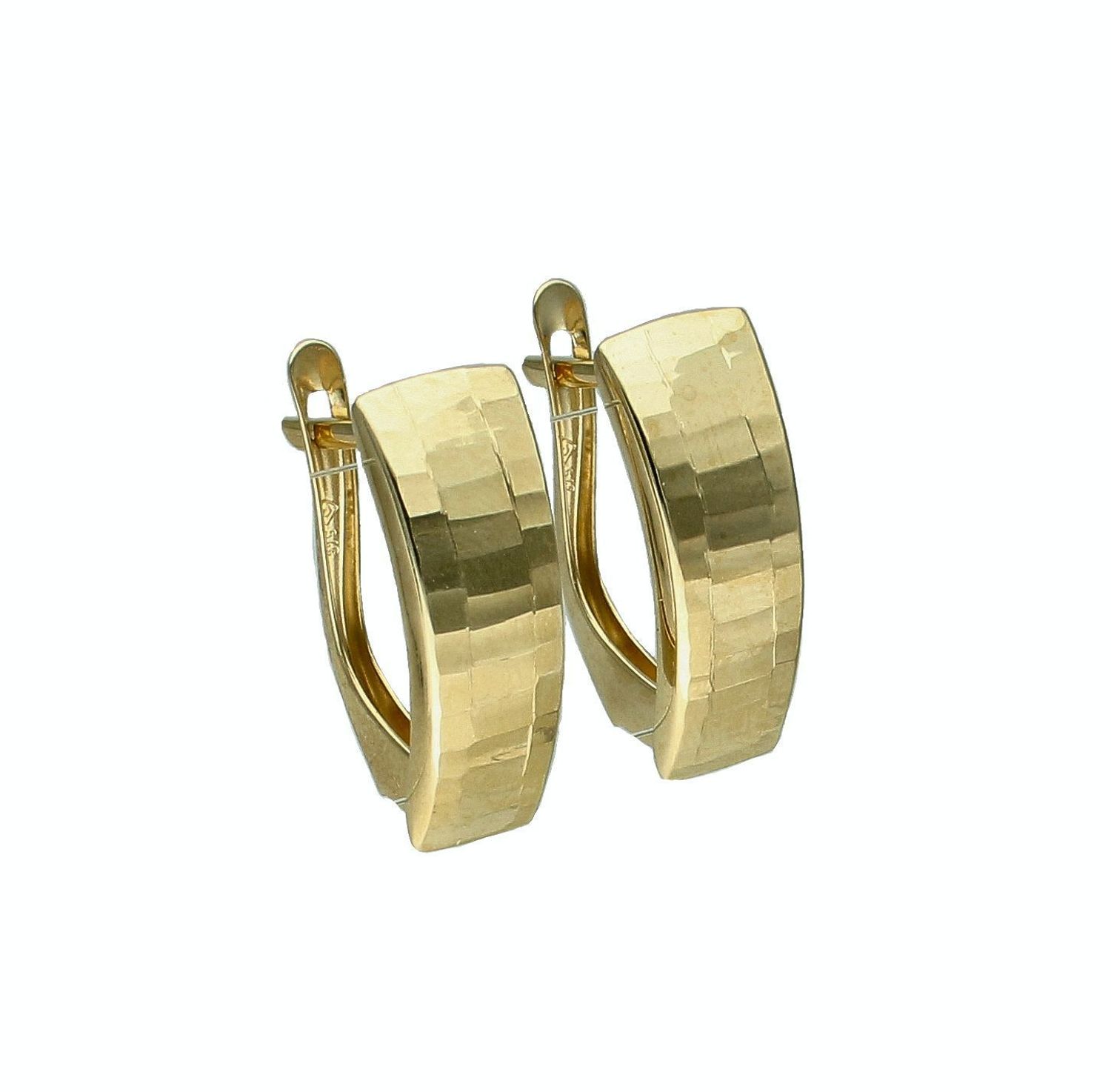 Złote kolczyki damskie 375 angielskie z diamentowym wzorem KL 6864 375.jpg